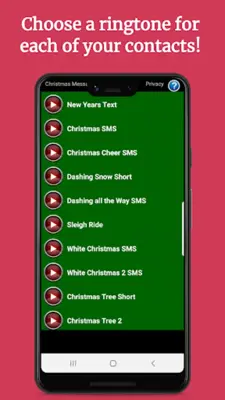 Christmas Text Message Sounds android App screenshot 2