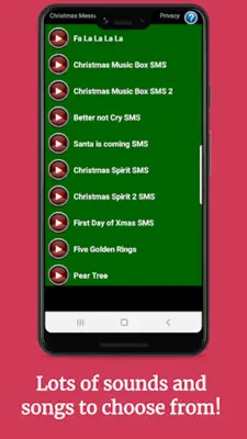 Christmas Text Message Sounds android App screenshot 3